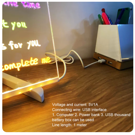 Neon Glow LED Write Board